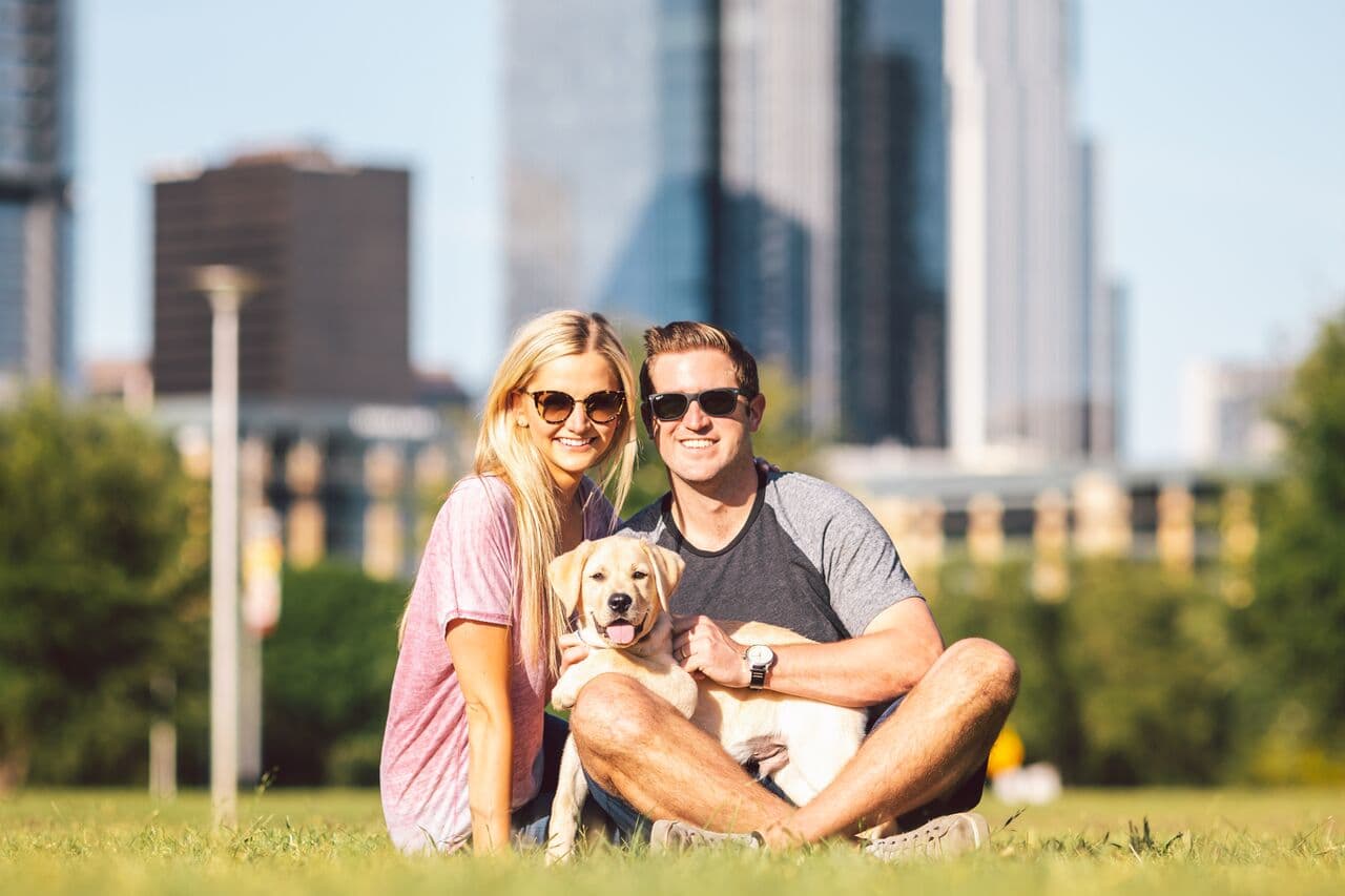 Happy couple smiling
